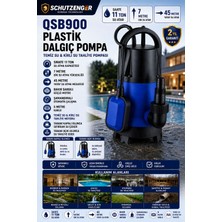 SCHUTZENGER Qsb 900W Su Motoru Dalgıç Pompası Şamandralı Otomatiktir 5mm Kadar Suyu Çeker