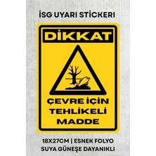 Alışveriş Kurdu Tehlikeli Madde Iş Güvenliği Uyarı Ikaz Etiketi - Folyo Etiket