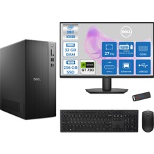 Dell Tower Essential QVT1260 Intel® Core™ İ7-14700 32GB Ddr5 256GB SSD 4GB/GT730 Freedos +27" Fhd Monitör Tower Masaüstü Bilgisayar 27BTO01400725F11+ZETTAUSBBELLEK