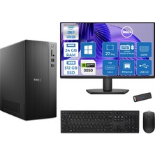 Dell Tower Essential QVT1260 Intel® Core™ İ7-14700 24GB Ddr5 512GB SSD 6GB/RTX3050 WIN11HOME +27" Fhd Monitör Tower Masaüstü Bilgisayar 27BTO01400723H07+ZETTAUSBBELLEK