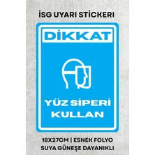 Alışveriş Kurdu Yüz Sipari Kullan Iş Güvenliği Uyarı Ikaz Etiketi - Folyo Etiket