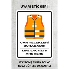 Alışveriş Kurdu Can Yeleği Iş Güvenliği Uyarı Ikaz Etiketi - Folyo Etiket