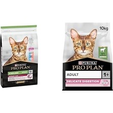 Pro Plan Sterilised Morina & Alabalıklı Kuru Kedi Maması 10 kg ve Pro Plan Delicate Kuzu Etli Kuru Kedi Maması 10 kg