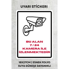 Alışveriş Kurdu Kamera Izlenme Uyarı Ikaz Etiketi - Folyo Etiket