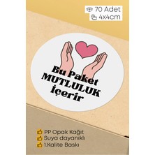 Alışveriş Kurdu Thank You Sticker Teşekkürler Etiketi Kargo Ambalaj Paketleme Etiketi 4x4 70 Adet