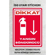 Alışveriş Kurdu Yangın Söndürücü Iş Güvenliği Uyarı Ikaz Etiketi - Folyo Etiket