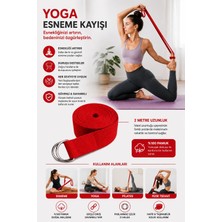 Voltrike Kırmızı Yoga Kemeri Esneme Kayışı