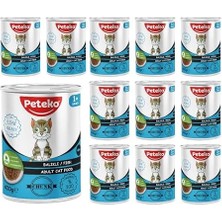 Büyük Pazar Store Yetişkin Kedi Balıklı ve Jöleli Konserve Mama 400 gr x 12 Adet