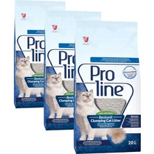 Proline Kokusuz Bentonit Kedi Kumu 20 L (3 Paketi)