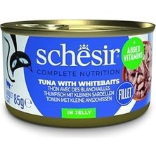 Schesir Yetişkin Kedi Konservesi 85 gr Ton + Ringa Balıklı