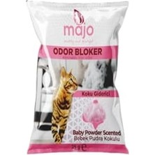 Majo Bebek Pudra Kokulu Doğal Kedi Kumu Koku Giderici Temizleyici
