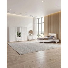 Velura Home & Living Legna Yatak Odası Takımı (Dolap + Şifonyer + Komodin + Karyola)