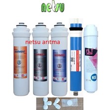 Netsu -İhlas Aura Cebilon UNİQUE Uyumlu /Muadil Su Arıtma Filtresi, 5 li Filtre Seti