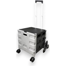 Katlanır Merdiven Çıkabilen Portatif Çok Fonksiyonlu Koli Yük Paket Taşıma Pazar El Arabasıı 100KG