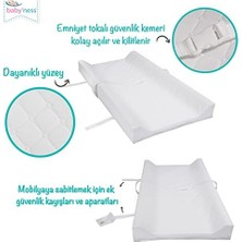 Bebek Alt Değiştirme Minderi, Beyaz, 40X70CM, Sıvı Geçirmez, Leke Tutmaz