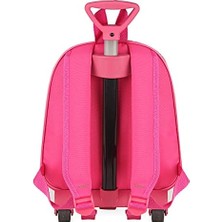 Anaokulu Çocuk Çekçekli Valiz Sırt Çantası Çekçekli Kız Çocuk 2in1 Sue And Se Model Ön Yüzey 5d Boyutlu Pembe