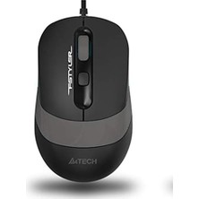 A4 Tech FM10 Optik 1600 Dpı,4 Buton, Çözünürlük Ayarlamalı Siyah/gri Mouse