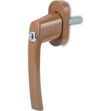 Std Anahtarlı Kilitlenebilir Alüminyum Pvc Pimapen Kolu (Açık Kahve-Altınmeşe)