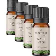 Monoville Nane Uçucu Yağı 10 ML%100 Saf ve Doğal (Peppermint Essantial Oil) (4 Paketi)