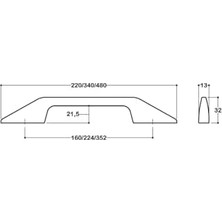 8525 Modern Kulp Krom Renk 160 mm Krom Tek Ebat SSY8525 0160 Cr