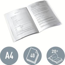 Wow A4 Sunum Dosyası, Metalik Mor, 20 Şeffaf Poşetli, 40 A4 Sayfa Kapasiteli, 46310062