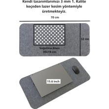 Keçe Masa Üstü Mouse Pad ve Bilgisayar Düzenleyici 70X32 cm – Antibakteriyel Masa Matı, Doğal Keçe Mat, Koruyucu Altlık, Ofis ve Ev Için Minimalist Tasarım (Açık Gri)