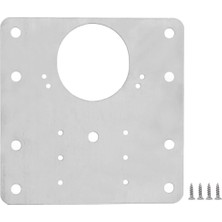 2 Adet Paslanmaz Çelik Menteşe Onarım Plakası, 9x9 Cm, 0.8 mm Kalınlık, Dolap Kapıları Için, 12 Vida Dahil