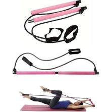 Squat Pilates Jimnastik Egzersiz Çubuğu Portable Studio Squat Barı Direnç Lastiği