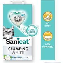 Sanicat Clumping Topaklanan Kedi Kumu (Koton Ferahlığı) 10L