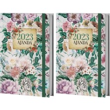 Halk Kitabevi Mor Kelebek Nostalji 2023 Ajanda, 128 Sayfa, Ciltli, 13.5X21CM 2li Paket