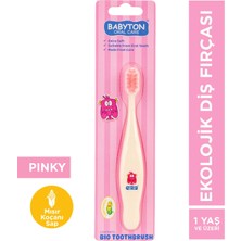 Babyton Ekolojik Diş Fırçası Pinky 1 Yaş ve Üzeri İçin Extra Soft Mısır Koçanı Saplı
