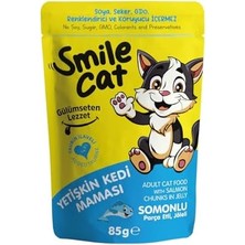 Smile Cat Pouch 85 gr Kedi Somonlu