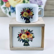 Ahşap Kutunda Mom Kupa Bardak