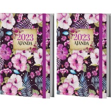 Halk Kitabevi Mor Kelebek Saklı Bahçe 2023 Ajanda, 13.5X21CM, 128 Sayfa, Ciltli 2li Paket