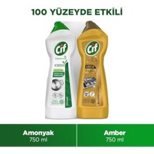 Cif Krem Amonyaklı Yağ ve Kireç Sökücü 750 ml + Cif Krem Altın Işıltısı Kokulu 750 ml