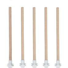 5'li Pürüzsüz Ahşap Kuş Tüneği 25 cm