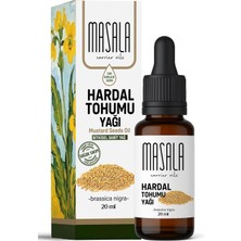 Masala Hardal Tohumu Yağı, 20 Ml, Soğuk PRES,%100 Saf ve Doğal