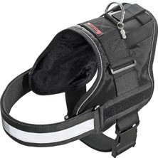 Teflon Reflektörlü, Köpek, Isimli, Göğüs Tasma, S, 55-68 Cm, Siyah