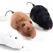 Kurmalı Kedi Oyuncağı – Tüylü Peluş Hareketli Fare, Eğlenceli ve Interaktif Kedi Eğitim Oyuncağı, Refleks Geliştirici, Sevimli Kedi Oyuncağı