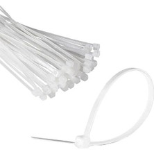 Plastik Cırt Kelepçe, 4.8X350 Mm, Kablo Bağlama Aparatı, Beyaz