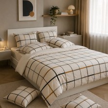 Lief Home Collection Çift Kişilik Nevresim Takımı 200X220CM | 4 Yastık Kılıfı | Lastikli Çarşaflı 160x200+30