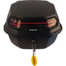 Wheelıe XT08-FS 32 Litre Motosiklet Arka Çanta Mat Siyah Su Geçirmez Abs Top Çift Kilitleme Üniversal