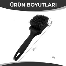 Sogud Lastik Temizleme Fırçası – Jant, Paspas ve Araç Iç/dış Detay Temizliği Için Sert Kıllı Ergonomik Fırça – Dayanıklı Plastik Sap, Derinlemesine Temizlik, Oto Bakım Aksesuarı