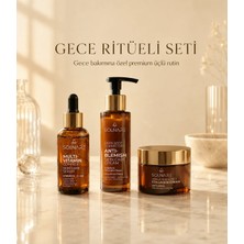 Solnare Gece Ritüeli Seti – Kolajen Destekli Gece Bakım Seti (Multi-Vitamin C,e,b3 Serum + Arbutin Leke Karşıtı Krem + Collagen Lifting Etkili Krem)