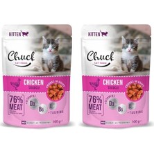Chuck Pouches, Yavru, Tavuklu 100 gr x 24 Adet (2 Paketi)