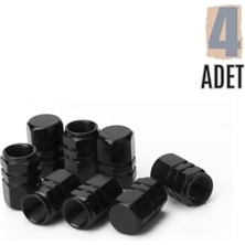 Aluminyum Sibop Kapağı Dörtlü Set Jet Siyah