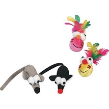 Peluş Kedi Otlu Oyuncak Set 2li 6cm