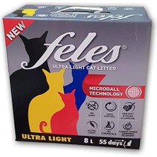 Feles Ultra Hafif Tozsuz Kedi Kumu 8 L