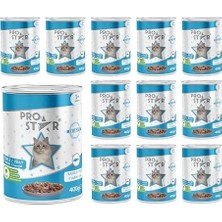 Büyük Pazar Store Prostar Yetişkin Kedi Balıklı ve Jöleli Konserve Mama 400 gr x 12 Adet