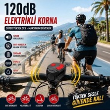 Fortico Bisiklet Motosiklet 120 Db USB Şarjlı Bisiklet Kornası Alarm Zili Anti Hırsızlık Elektrikli Korna Scooter